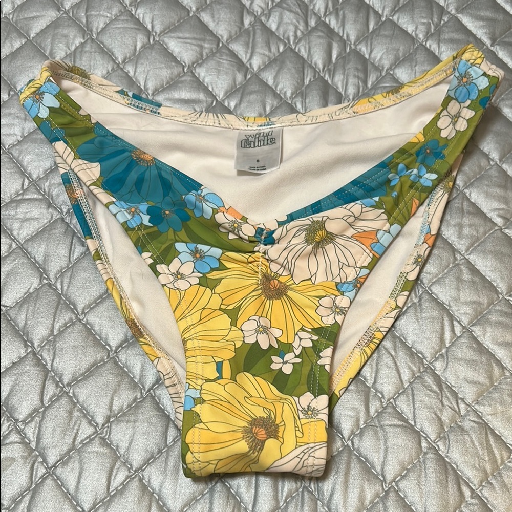 Wild Fable Yellow and Blue Floral Bottoms